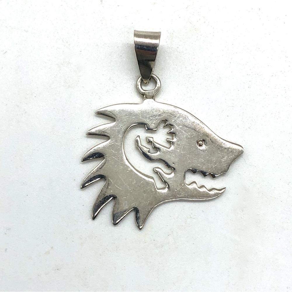 Tribal Sterling Silver Bear Kokopelli Pendant Men’s Women’s Vintage